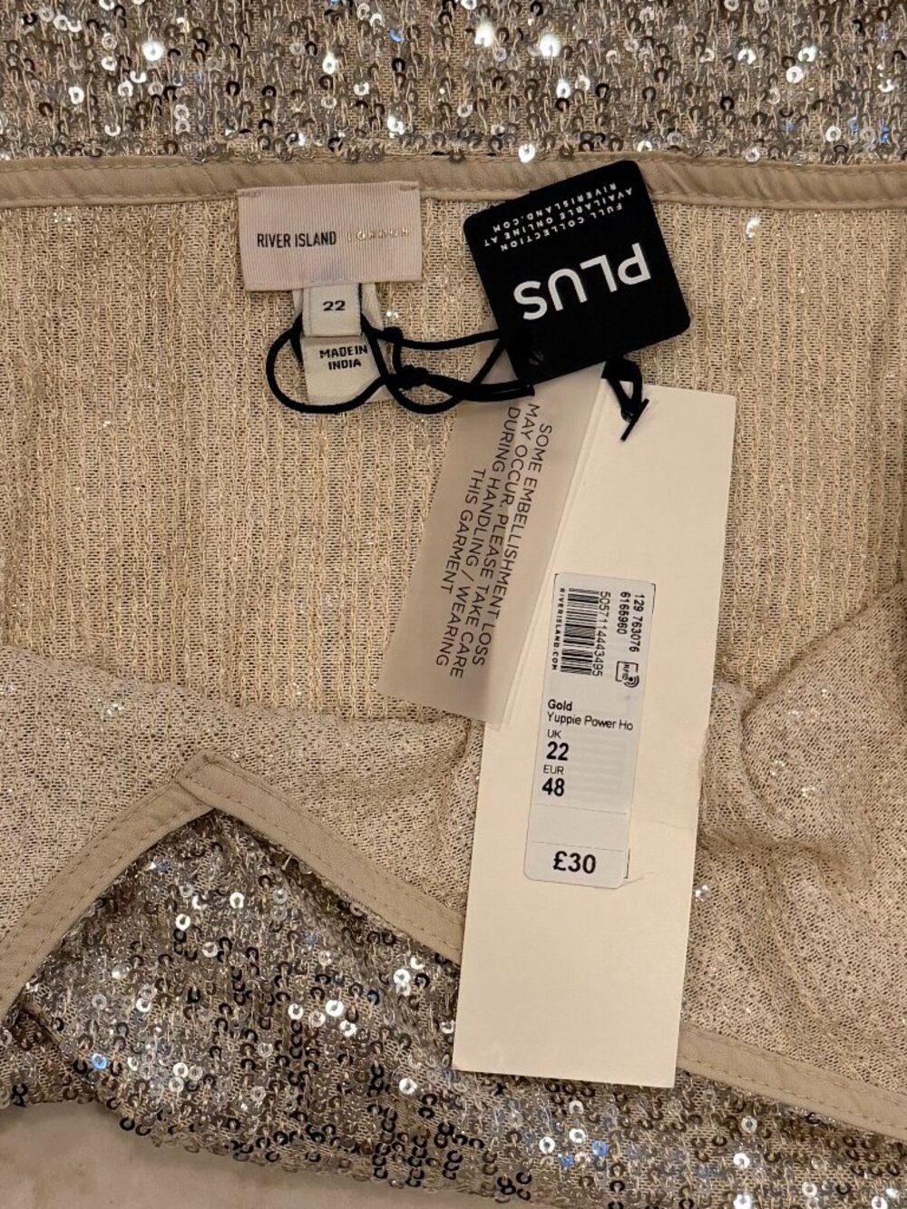 River Island London Allover Sequin Tank - Picture 9 of 9
